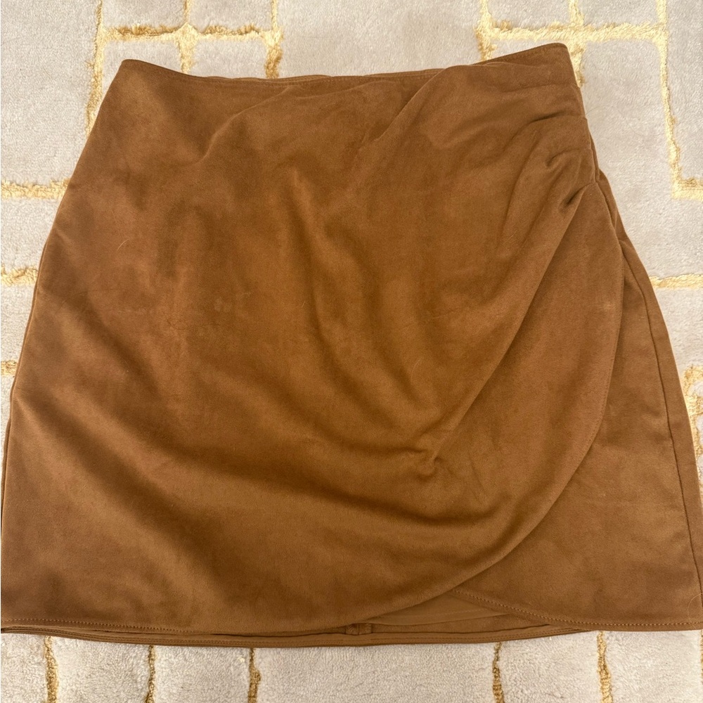 Abercrombie & Fitch Tan Suede Mini Skirt